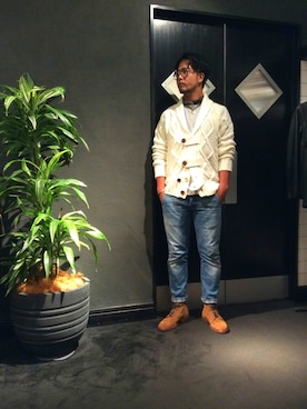 「アイテム（バンダナ/スカーフ）」を使った、keitaさん（メンズ・177cm）の秋コーディネート