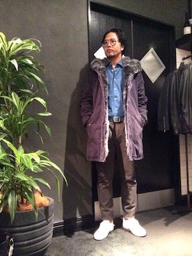 「冬」｜「アイテム（モッズコート）」を使った、keitaさん（メンズ・177cm）の秋コーディネート