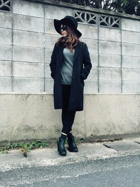 「近所」｜「アイテム（チェスターコート）」を使った、yoshiki1227さん（レディース・153cm）の秋コーディネート