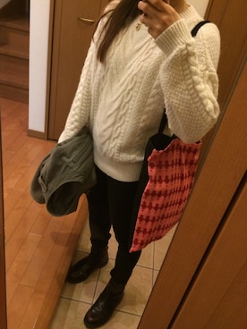 「OLIVE des OLIVE（オリーブデオリーブ）のアイテム（ノーカラージャケット）」を使った、Chiakiさん（レディース・157cm）の秋コーディネート