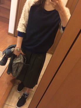 「Discoat」｜「アイテム（デニムジャケット）」を使った、Chiakiさん（レディース・157cm）の秋コーディネート