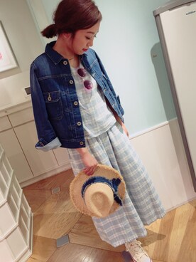 「Another Edition」｜「アイテム（サロペット/オーバーオール）」を使った、itsuko nishidaさん（レディース・160cm）の春コーディネート