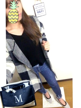 「トートバック」｜「アイテム（その他アウター）」を使った、 🌼 𝕞 𝕚 𝕟 𝕒 🌼さん（レディース・163cm）の秋コーディネート