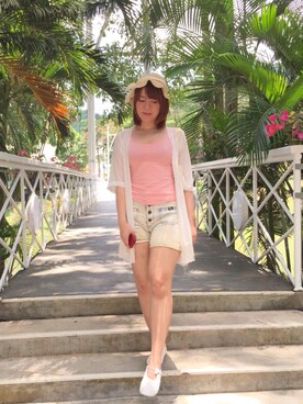 「H&M（エイチ・アンド・エム）のアイテム（ハット、ベージュ系）」を使った、SupidaBelleDollさん（レディース）の秋コーディネート