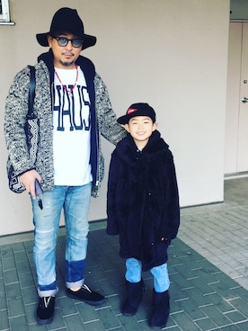 スノーゴーレムさん（キッズ・122cm）の冬コーディネート