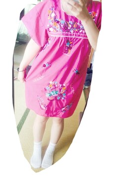 「刺繍」｜「アイテム（メッセンジャーバッグ）」を使った、ぎょうざさん（レディース・149cm）の夏コーディネート