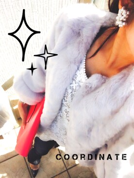 「パールアクセ」｜「アイテム（その他アウター）」を使った、kajikoさん（レディース・159cm）の秋コーディネート