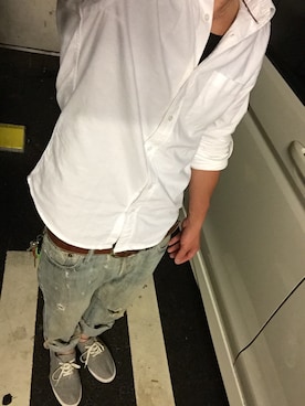 「アイテム（デニムパンツ、シルバー系）」を使った、Tao.さん（メンズ・171cm）の夏コーディネート