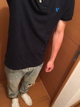 「アイテム（デニムパンツ、シルバー系）」を使った、Tao.さん（メンズ・171cm）の夏コーディネート