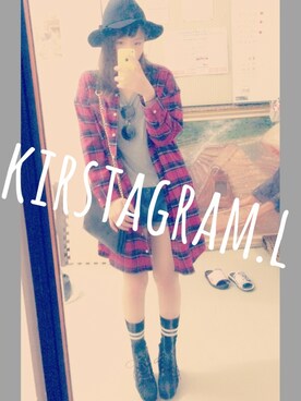 「くつした」｜「アイテム（その他アウター）」を使った、kiraさん（レディース・160cm）の秋コーディネート