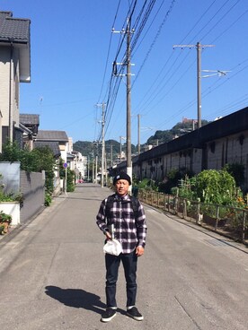 「Know1edge（ノウレッジ）のアイテム」を使った、masashi takahoshiさん（メンズ・157cm）の秋コーディネート