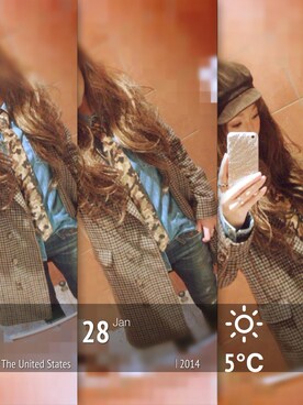 「Ungrid（アングリッド）のアイテム（ネクタイ）」を使った、yopii☺︎さん（レディース・160cm）の秋コーディネート