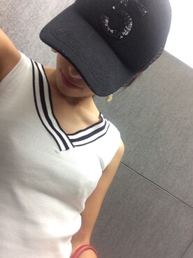 「muta（ムータ）のアイテム（帽子）」を使った、sariaさん（レディース・163cm）の秋コーディネート