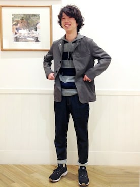 「SHIPS Days（シップスデイズ）のアイテム（パンツ）」を使った、佐々木さん（メンズ・169cm）の秋コーディネート