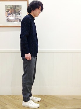 「SHIPS Days（シップスデイズ）のアイテム（パンツ）」を使った、佐々木さん（メンズ・169cm）の秋コーディネート