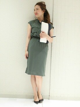 「ポケットチーフ」｜yiさん（レディース・163cm）の夏コーディネート