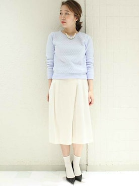 「サックスブルー」｜yiさん（レディース・163cm）の冬コーディネート