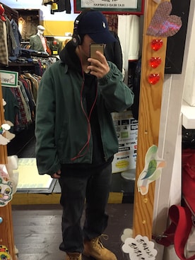 「Ralph Lauren」｜「アイテム（ブルゾン）」を使った、らーはーさん（メンズ・165cm）の冬コーディネート