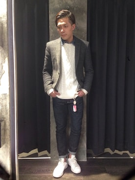 「VANQUISH（ヴァンキッシュ）のアイテム（ジャケット/アウター）」を使った、SHUHEIさん（メンズ・170cm）の冬コーディネート