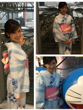 「Traditional Weatherwear」｜「アイテム（浴衣）」を使った、mako.t.513@gmail.comさん（レディース・158cm）の夏コーディネート