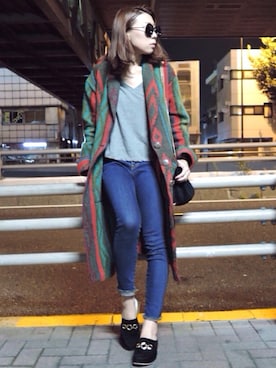 「LILY BROWN（リリーブラウン）のアイテム（シューズ）」を使った、MINAEさん（レディース・160cm）の秋コーディネート