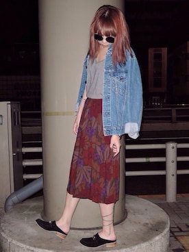 「LILY BROWN（リリーブラウン）のアイテム（シューズ）」を使った、MINAEさん（レディース・160cm）の秋コーディネート