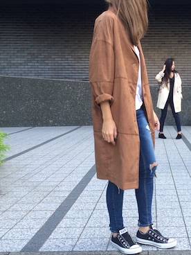 「CONVERSE（コンバース）のALL STAR SLIPⅢ OX スニーカー◆（スニーカー）」を使った、MINAEさん（レディース・160cm）の秋コーディネート