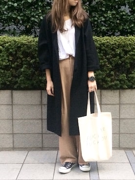 「EMODA（エモダ）のアイテム（その他アウター）」を使った、MINAEさん（レディース・160cm）の秋コーディネート