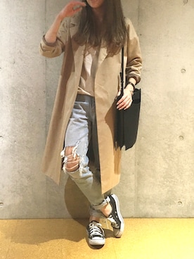 「JOURNAL STANDARD relume（ジャーナルスタンダード　レリューム）のアイテム（その他アウター）」を使った、MINAEさん（レディース・160cm）の春コーディネート