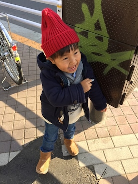 「ギャップキッズ」｜「アイテム（ジャケット/アウター）」を使った、yuzuuu〜♡さん（キッズ・90cm）の冬コーディネート