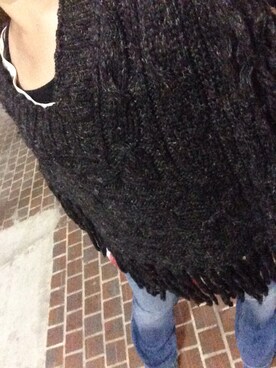 「goa（ゴア）のアイテム（ポンチョ）」を使った、maho!さん（レディース・153cm）の秋コーディネート