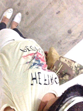 「LOWRYS FARM（ローリーズファーム）のアイテム（シューズ、シルバー系）」を使った、maho!さん（レディース・153cm）の夏コーディネート