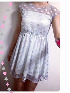 「TAPENADEのアイテム（ワンピース、ブルー系）」を使った、Refresh_Liuさん（レディース・167cm）の夏コーディネート