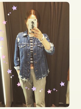 「ZARA（ザラ）のアイテム（ダウンジャケット/コート、ブルー系）」を使った、Refresh_Liuさん（レディース・167cm）の秋コーディネート