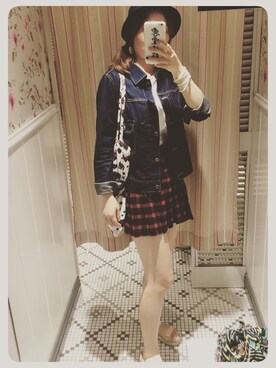 「GU（ジーユー）のアイテム（ダウンジャケット/コート、ブルー系）」を使った、Refresh_Liuさん（レディース・167cm）の秋コーディネート