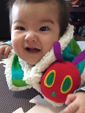 「アイテム（ママ＆ベビー、グリーン系）」を使った、たこちゃんさん（キッズ・70cm）の冬コーディネート