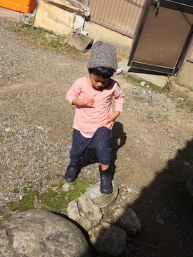 「DE NACHOS（デナチョス）のアイテム」を使った、kameさん（キッズ・100cm）の秋コーディネート