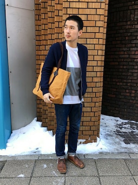 「Folk(フォーク)のアイテム」を使った、ONODERAさん(メンズ・171cm)の冬コーディネート