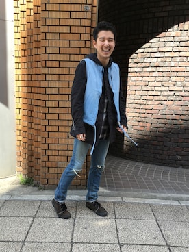 「nonnative（ノンネイティブ）のアイテム（ミリタリージャケット）」を使った、ONODERAさん（メンズ・171cm）の春コーディネート