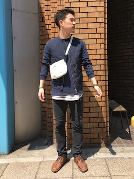 「nonnative（ノンネイティブ）のアイテム（バッグ）」を使った、ONODERAさん（メンズ・171cm）の春コーディネート