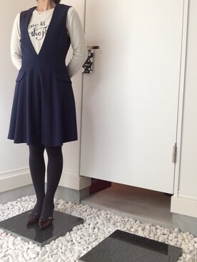 「UNTITLED（アンタイトル）のアイテム（パンプス）」を使った、takakoさん（レディース・157cm）の冬コーディネート