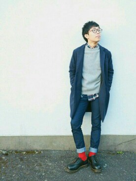 「ADPOSION（アドポーション）のアイテム（ジャケット/アウター）」を使った、ゆうきさん（メンズ・168cm）の冬コーディネート