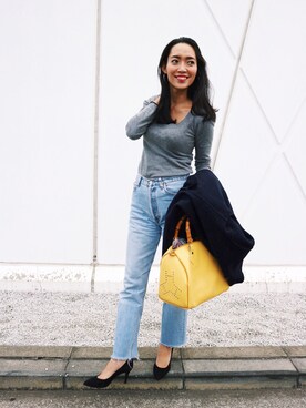 「Levis」｜「アイテム（トレンチコート）」を使った、ayuさん（レディース・164cm）の秋コーディネート