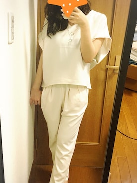 「SET UP」｜「アイテム（オールインワン・サロペット）」を使った、maiK☺︎さん（レディース・163cm）の春コーディネート