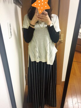 「glamb（グラム）のアイテム（バングル/リストバンド）」を使った、maiK☺︎さん（レディース・163cm）の春コーディネート