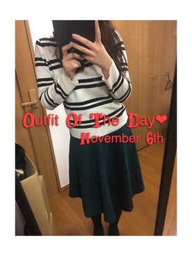 「THE EMPORIUM（ジエンポリアム）のアイテム（スカート）」を使った、maiK☺︎さん（レディース・163cm）の秋コーディネート