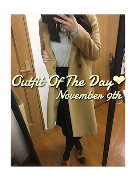 「working style」｜「アイテム（チェスターコート）」を使った、maiK☺︎さん（レディース・163cm）の秋コーディネート