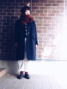「JOURNAL STANDARD LUXE（ジャーナルスタンダード　ラックス）のアイテム（その他アウター）」を使った、kanaさん（レディース・163cm）の冬コーディネート