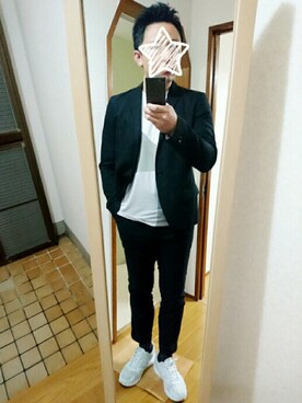 「Doシンプル部」｜「アイテム（スラックス）」を使った、xさん（メンズ・171cm）の秋コーディネート