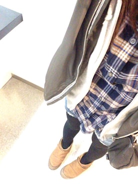 「タータンチェック」｜KLARAさん（レディース・152cm）の冬コーディネート